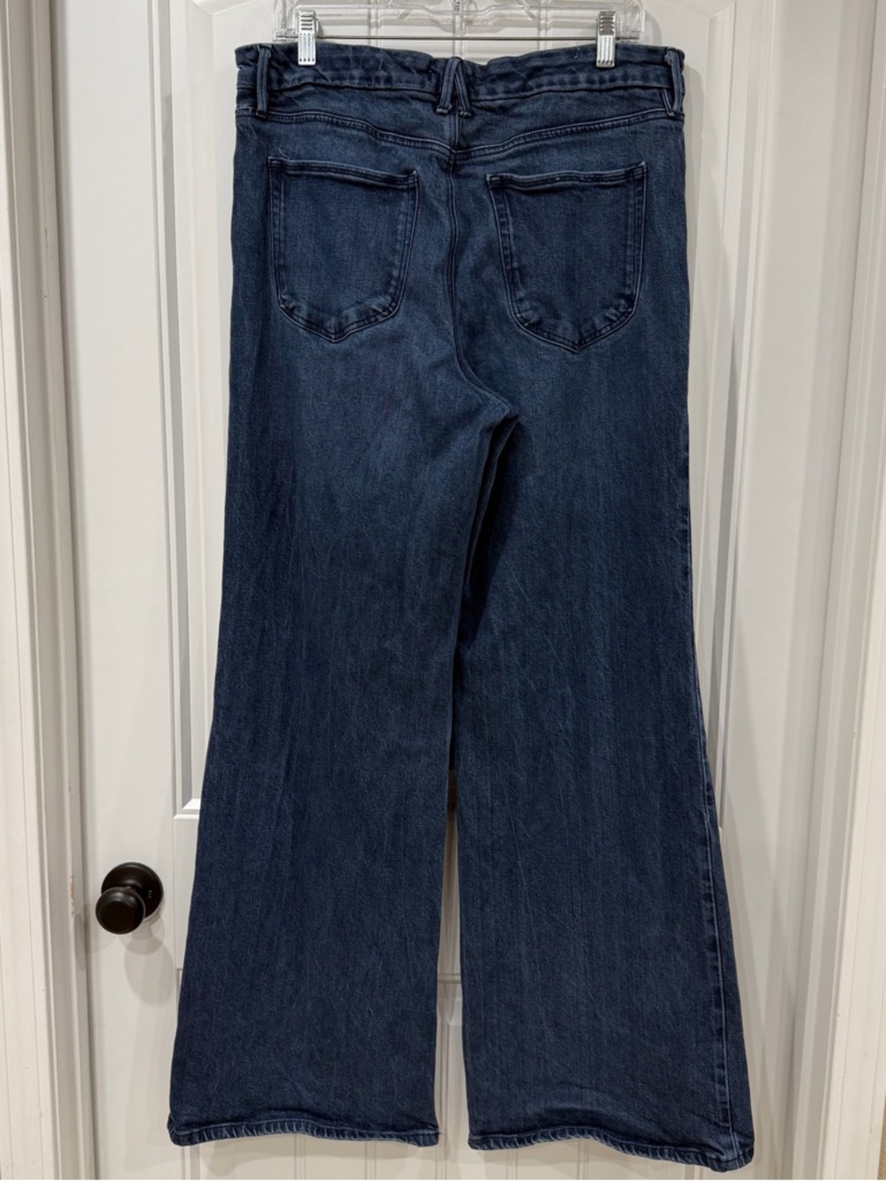 EUC High-Rise Good American Good Waist Palazzo Wide Leg Jean - Picture 5 of 6